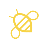 Logo de LingoHive, una abeja con estilo.